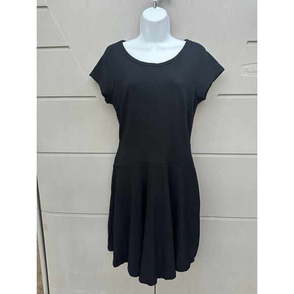 Diane von Furstenberg LBD DELYSE Black Fit & Flare Mini Dress Exposed Zip Sz 10 - Picture 4 of 16